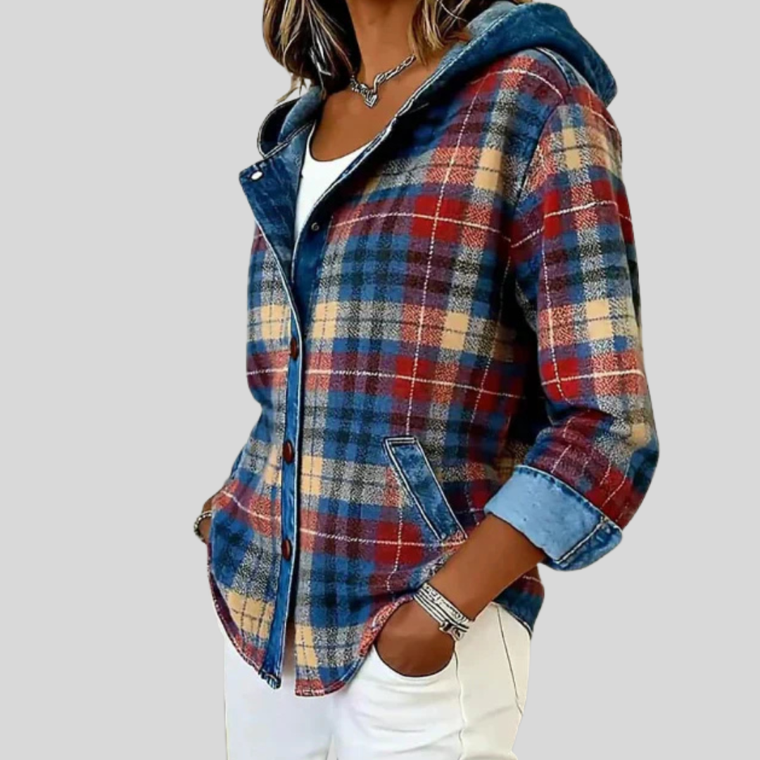 Savannah™ | Hooded Plaid Shacket