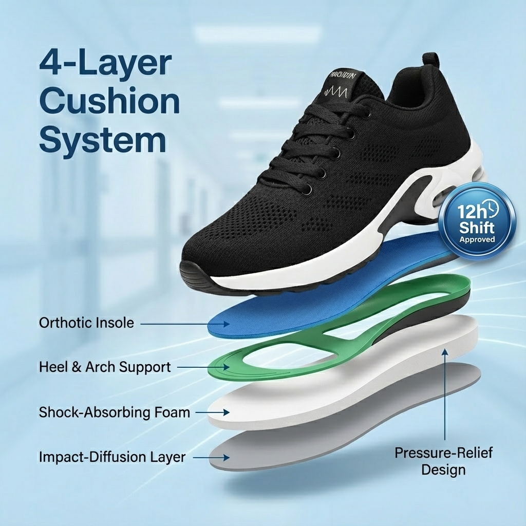12-Hour Shift Shoes for Foot, Knee & Back Relief