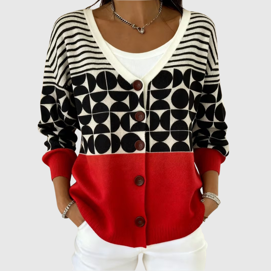 Matilda button-front knit jacket