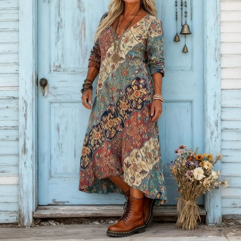 Lydia feminine flowy relaxed fit dress