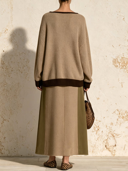 Mocha Muse Knit Skirt Set