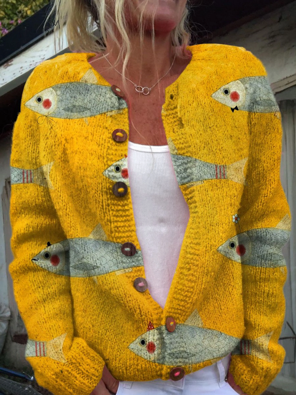 Anouk Vintage Knit Cardigan Sweater