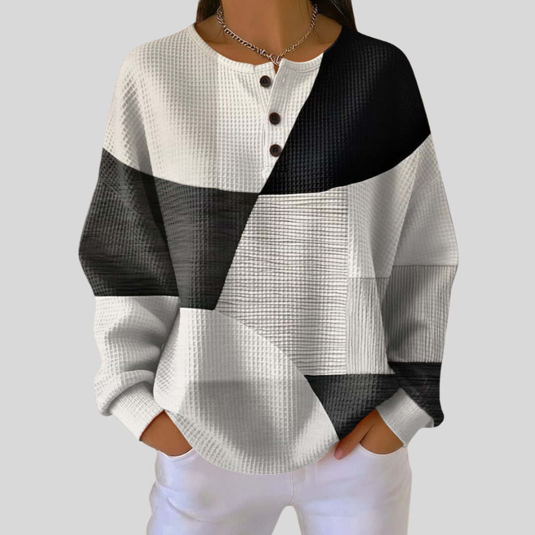 Sierra™ | Waffle Knit Henley Sweatshirt