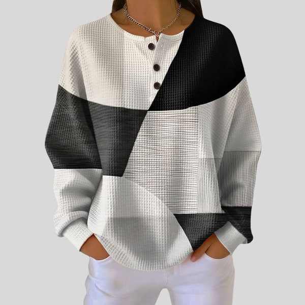 Sierra™ | Waffle Knit Henley Sweatshirt