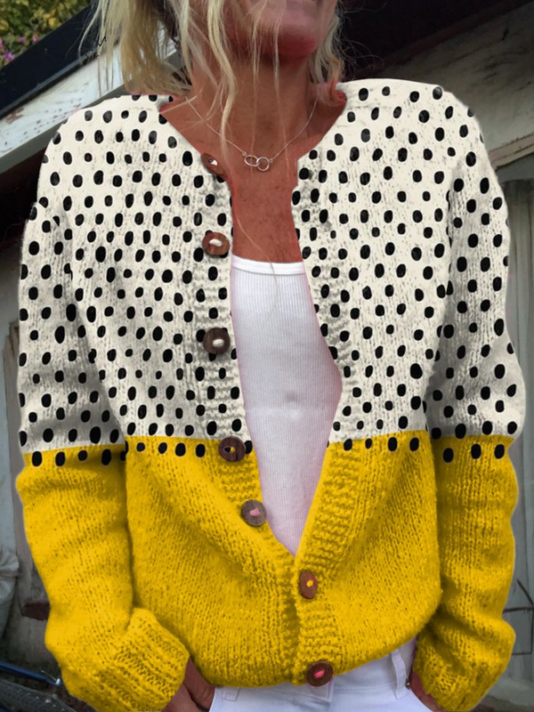 Junella Vintage Knit Cardigan Sweater