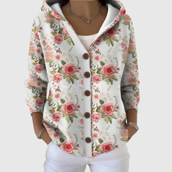 Serena hooded knit jacket