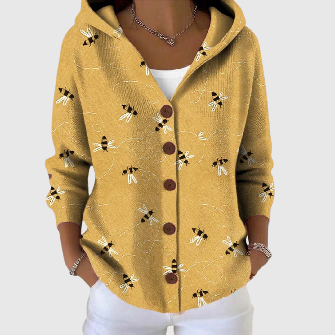 Isabelle hooded knit jacket