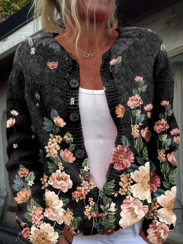 Kivara Vintage Floral Cardigan