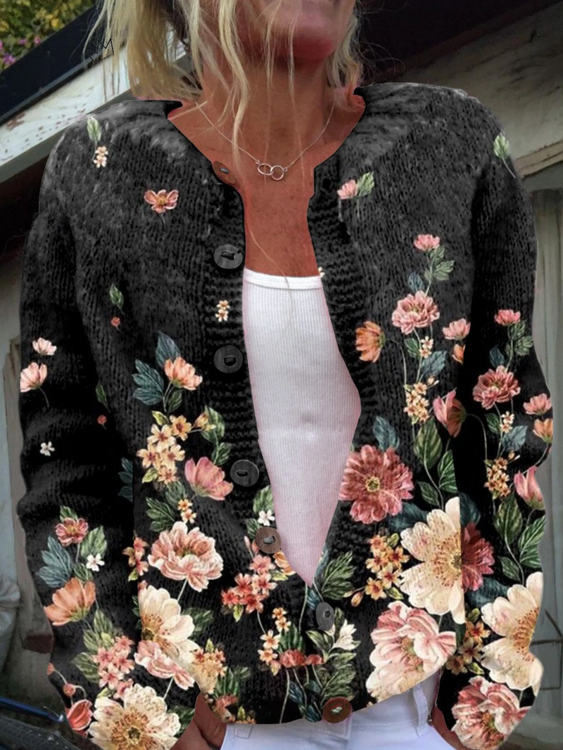 Kivara Vintage Floral Cardigan