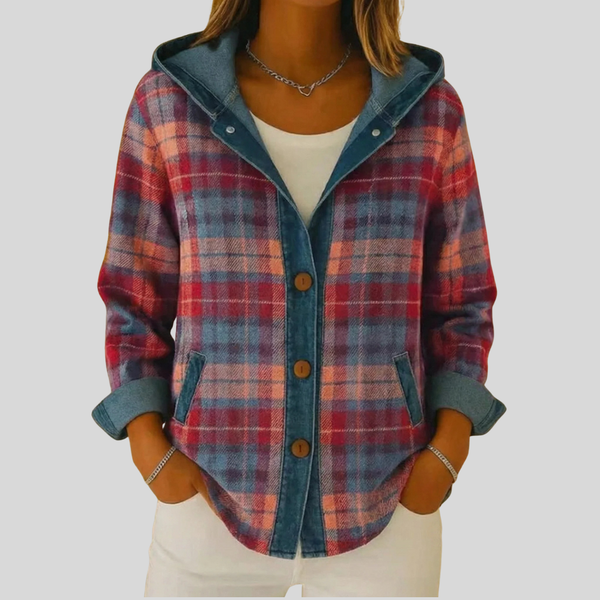 Hailey™ | Hooded Plaid Shacket