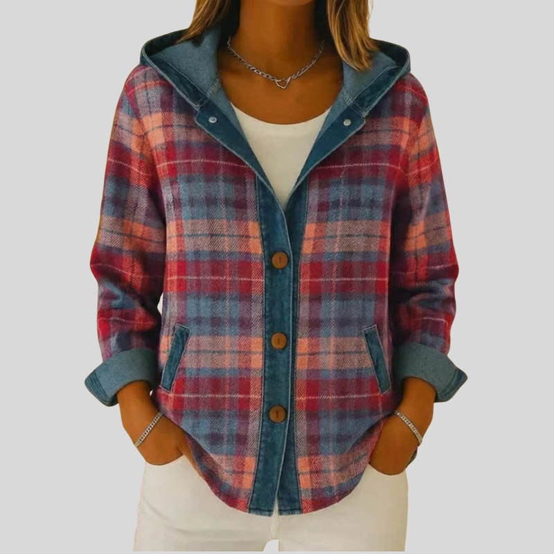 Hailey™ | Hooded Plaid Shacket
