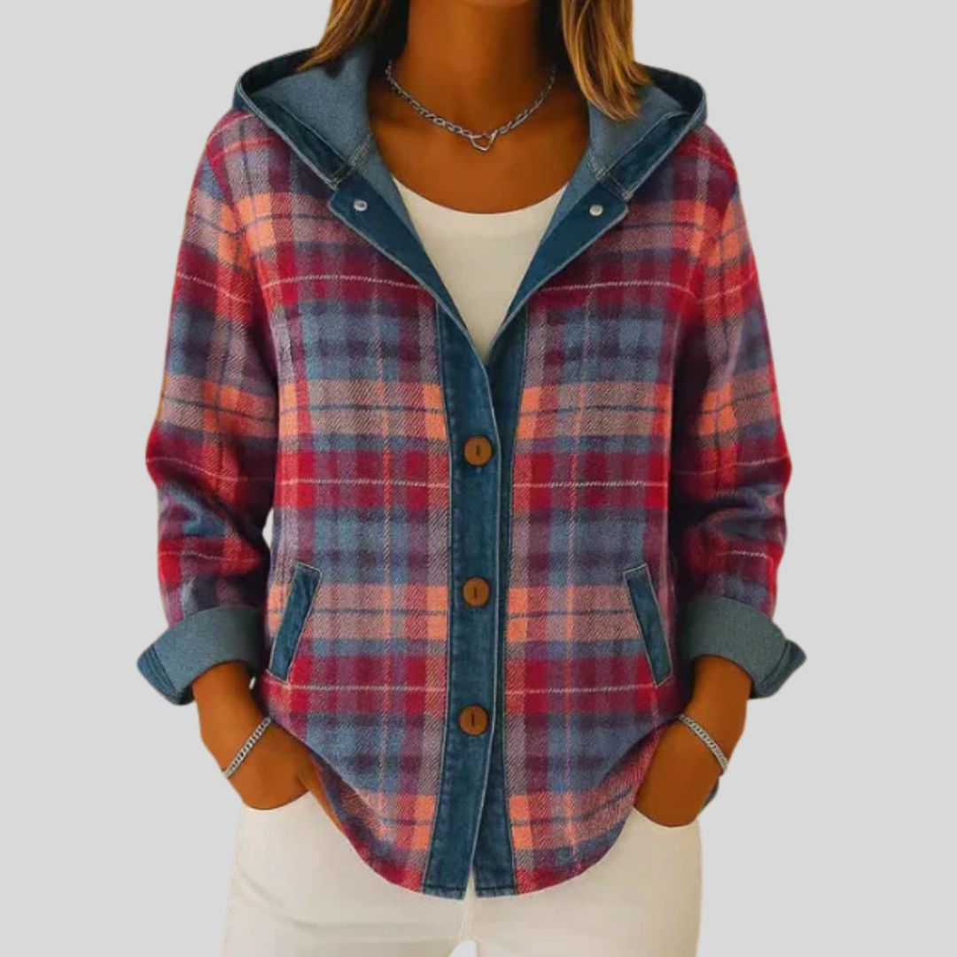 Savannah™ | Hooded Plaid Shacket