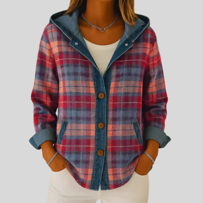 Savannah™ | Hooded Plaid Shacket
