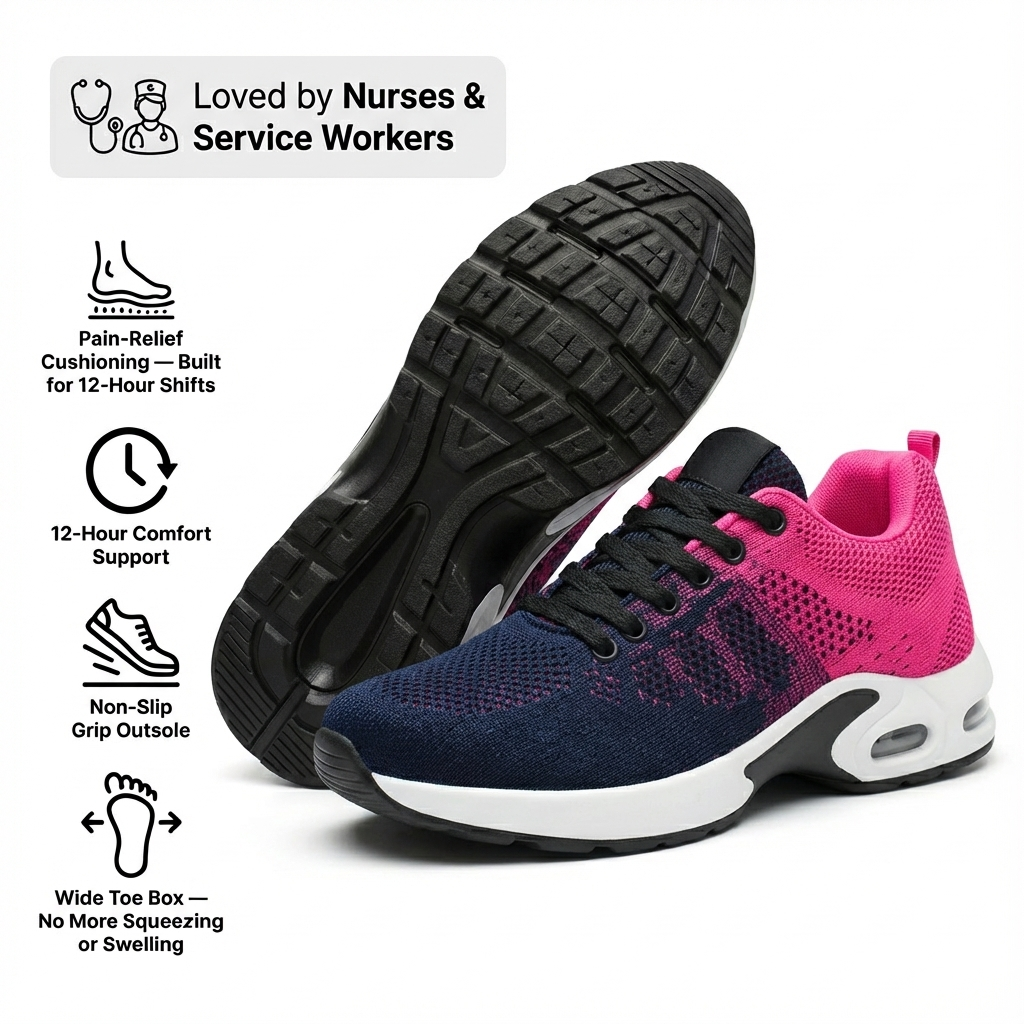 12-Hour Shift Shoes for Foot, Knee & Back Relief