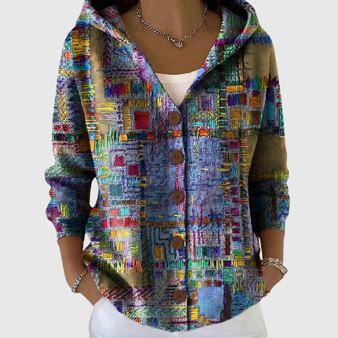 Marilyn hooded knit jacket