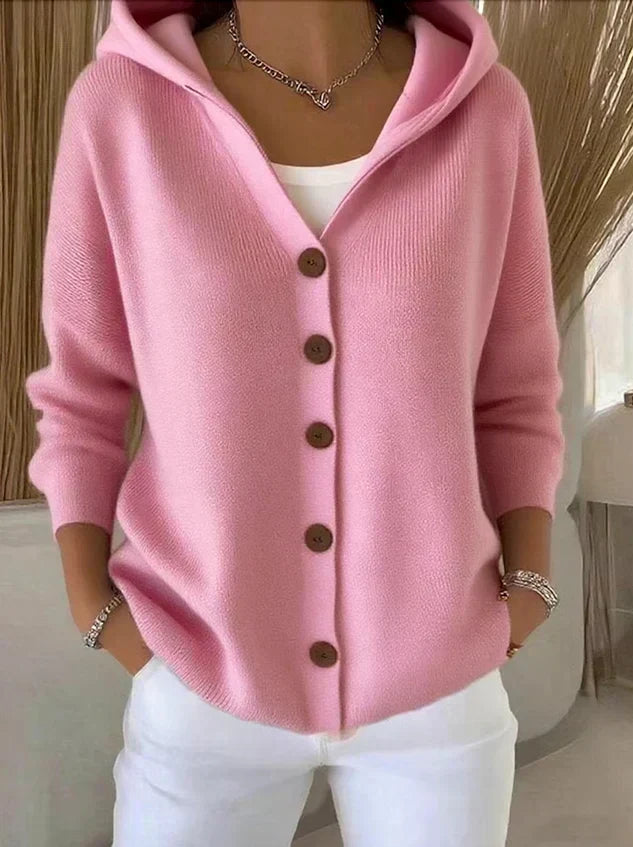 Rosie Hooded Cardigan - Pink