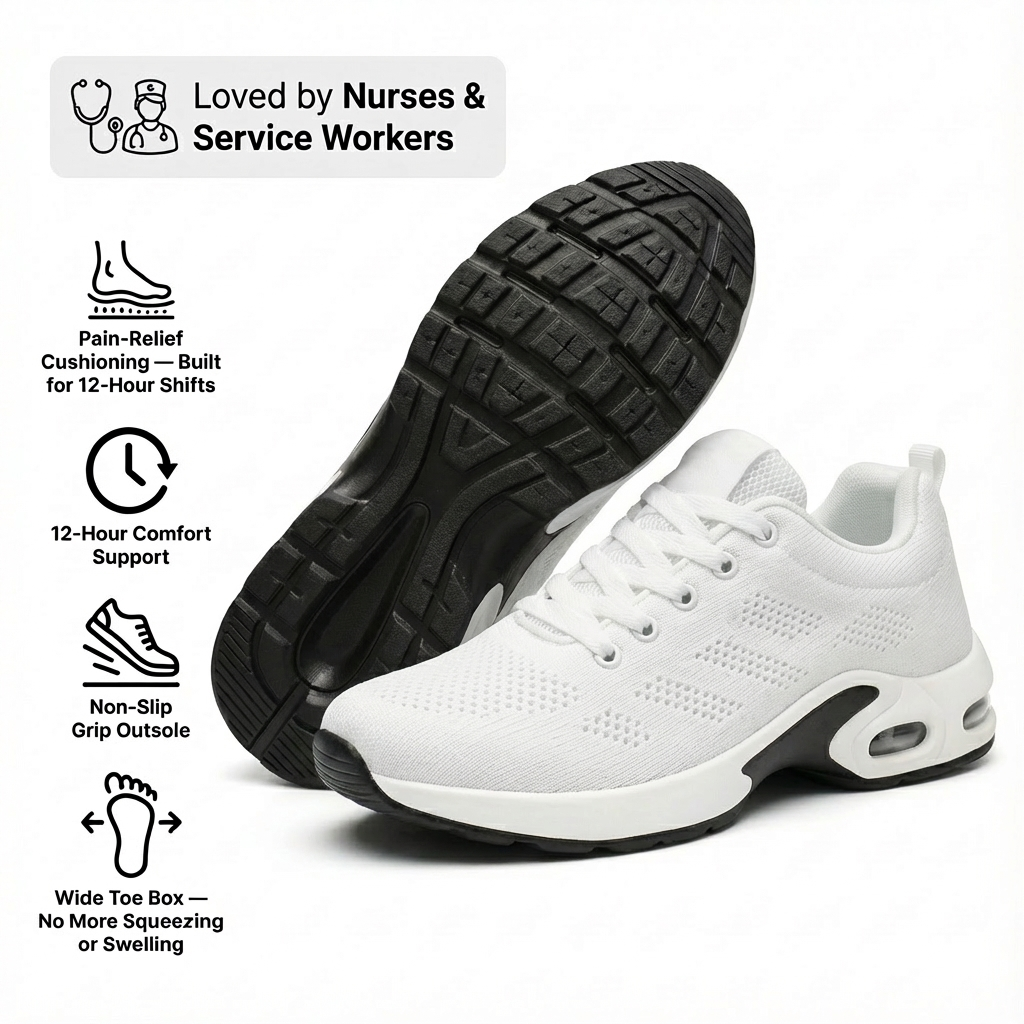 12-Hour Shift Shoes for Foot, Knee & Back Relief