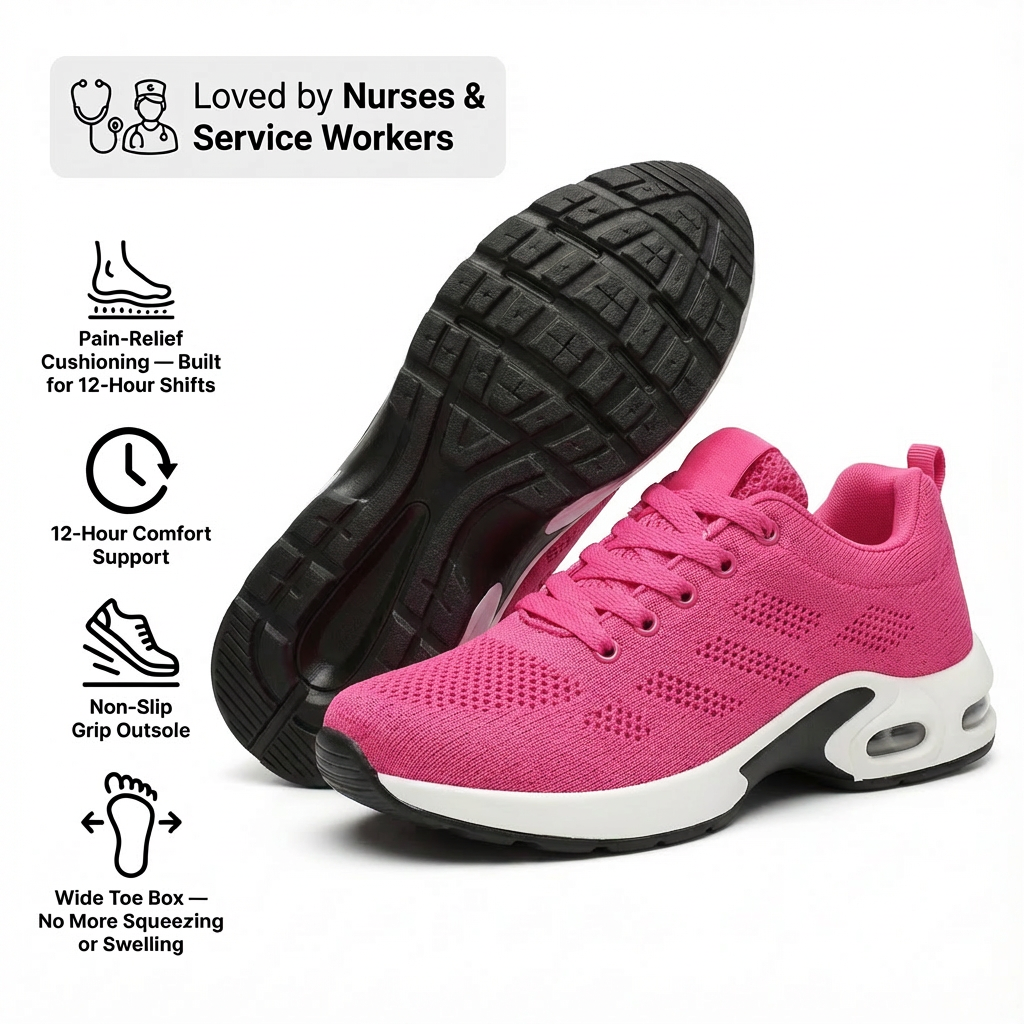Pink & Grey Plantar Fasciitis Relief Shoes
