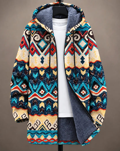 Eliana Modern Mosaic Hooded Jacket