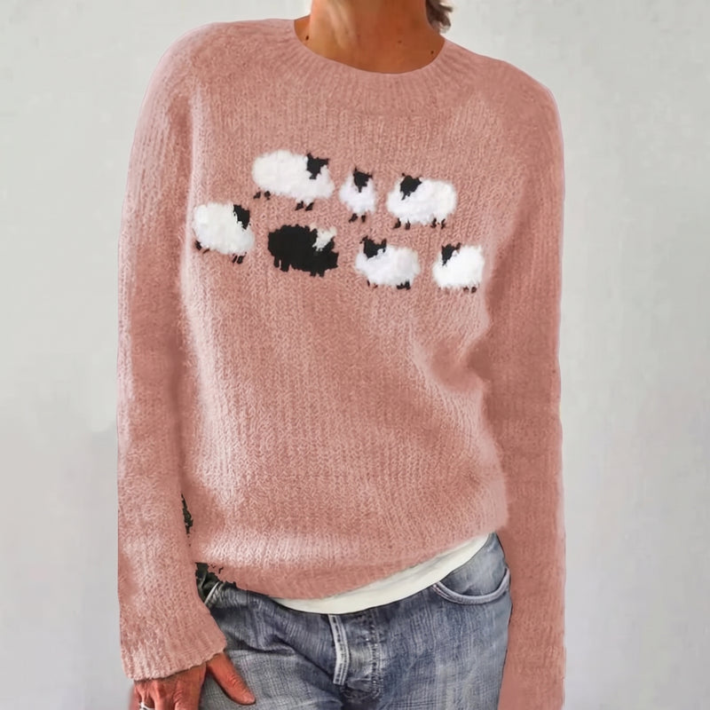 Bianka Sheep Sweater - Pink