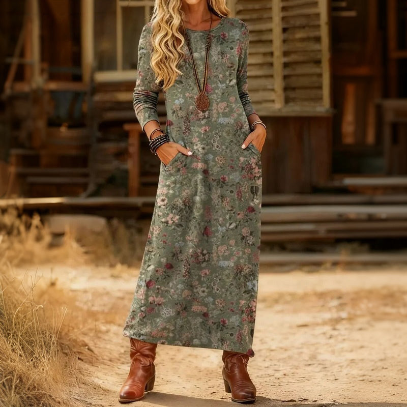 Liliana flattering loose draped fit dress