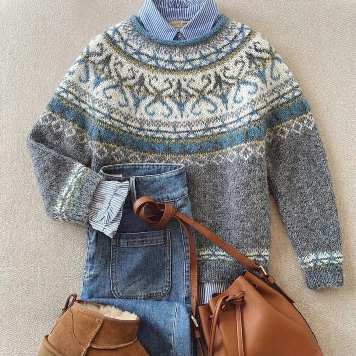 Grey Fair Isle knit jumper