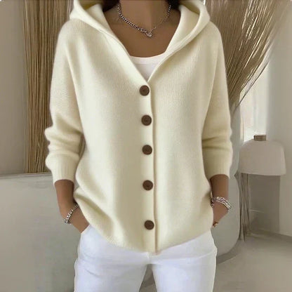 Rosie Hooded Cardigan - Beige