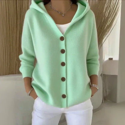 Rosie Hooded Cardigan - Green