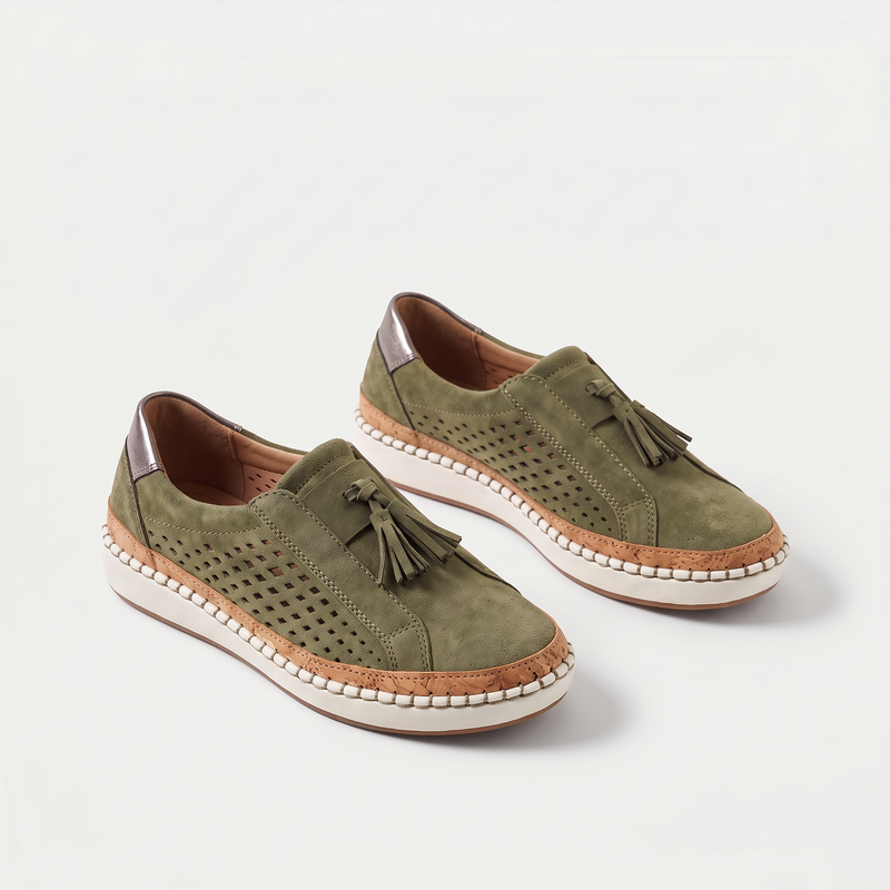 Orthopedic Slip-On Sneakers with Cushioned Insole