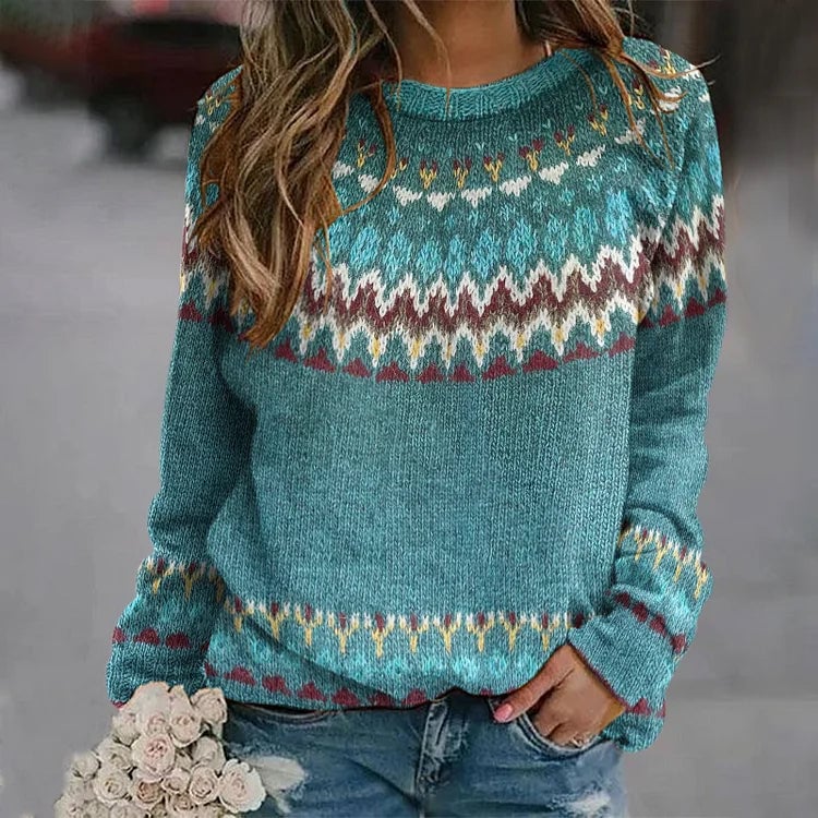 Peyton | Comfortable Retro Wave Sweater
