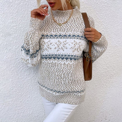 Carol Snowflake Vintage Sweater – Beige