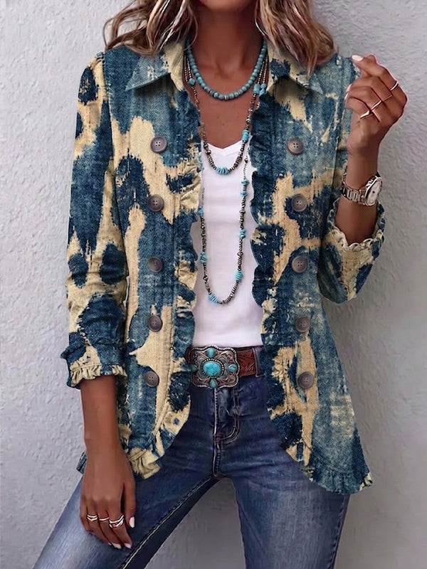 Brittany - Tie-Dye Ruffle Jacket