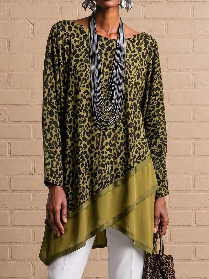 Tiffany - Leopard Patchwork Top