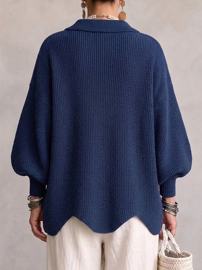 Allison - Oversized Knit Cardigan with Statement Buttons